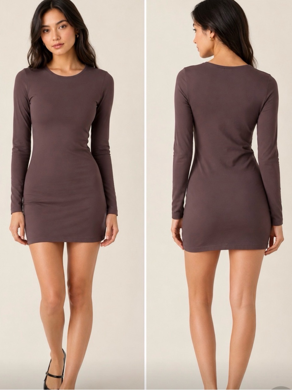 Babaton Contour Crew Longsleeve Mini Dress from Aritzia